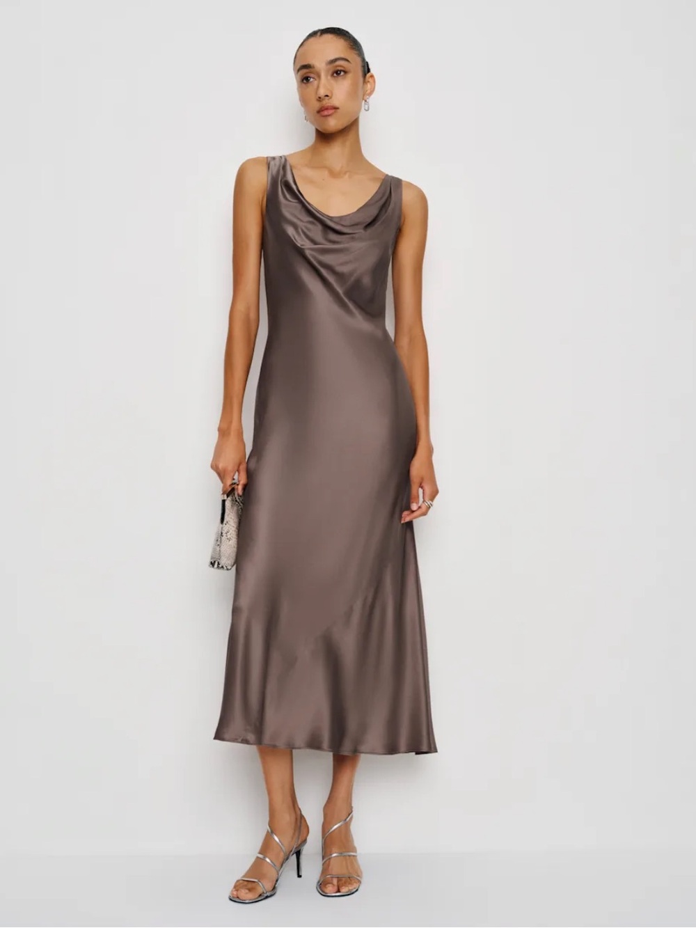 REFORMATION BRYN SILK DRESS - Picture 6 of 12